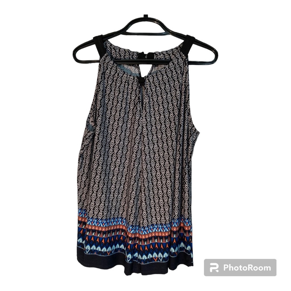 A Cool and Colorful (By Design) Sleeveless Halter Neck Top 2X Women’s